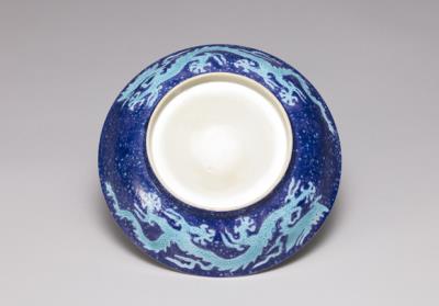 图片[2]-Dish with dragon decor in turquoise blue glaze on cobalt blue ground, Ming dynasty (1368-1644)-China Archive